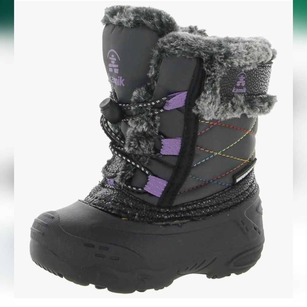 Kamik Black, Purple and Gray Winter Boots